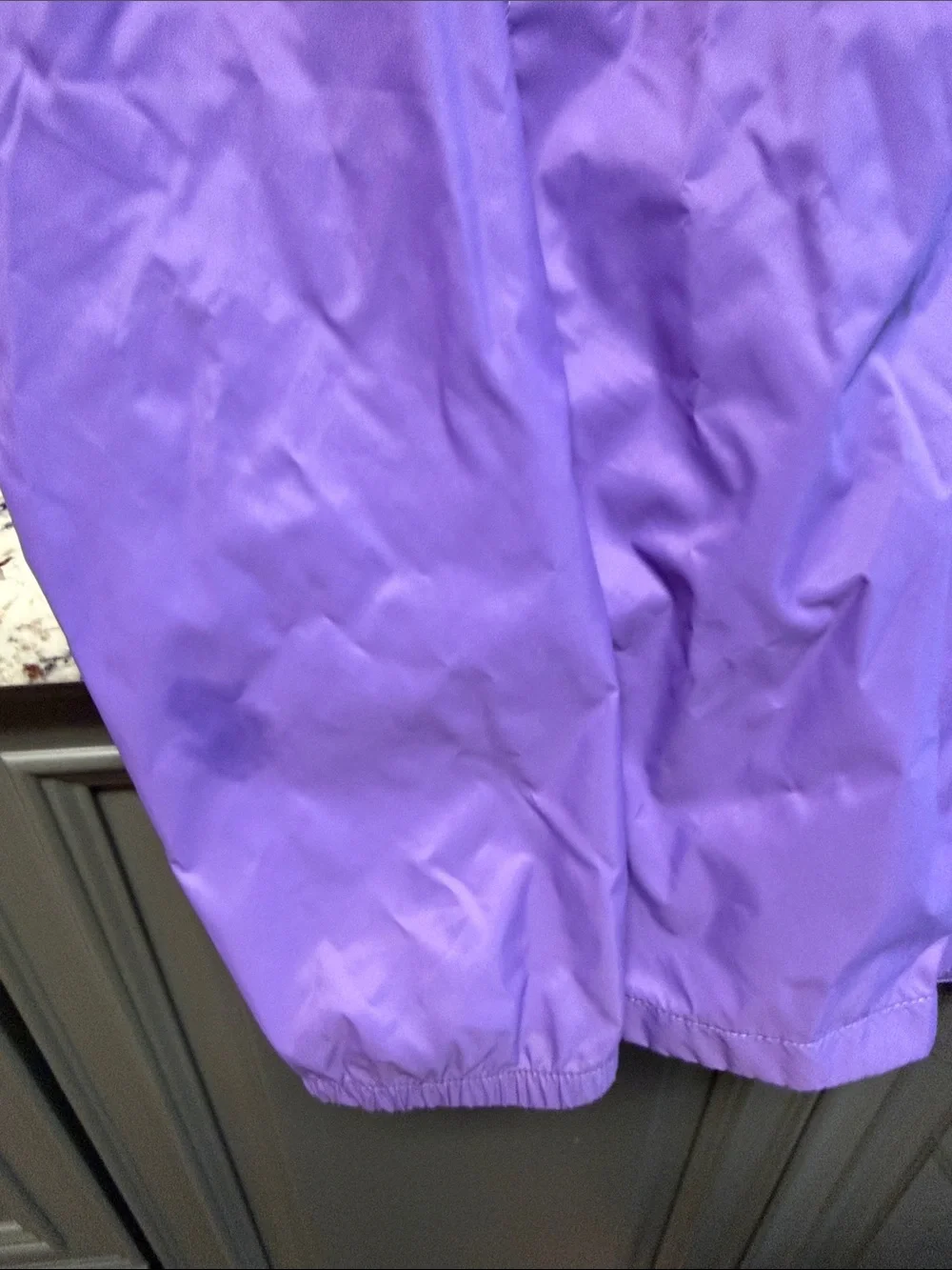 Columbia Girls size L Purple Hooded Packable Windbreaker